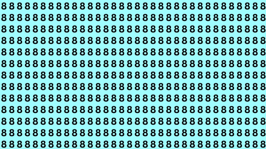 Optical Illusion Brain Test: If you have 50/50 vision find 3 among 8s in 15 seconds?