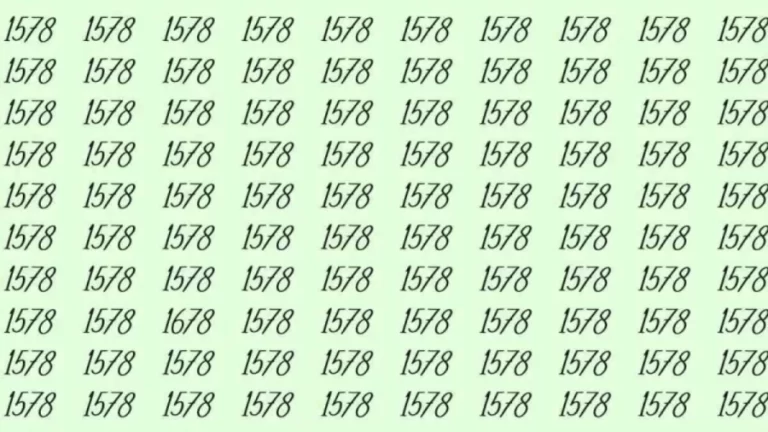 Optical Illusion: Can you find 1678 among 1578 in 5 Seconds?