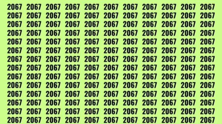 Optical Illusion: Can you find 2087 among 2067 in 10 Seconds?