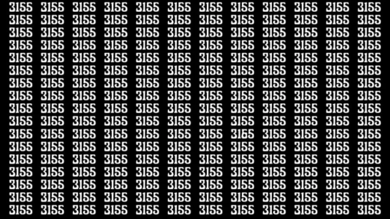 Optical Illusion: Can you find 3165 among 3155 in 7 Seconds?