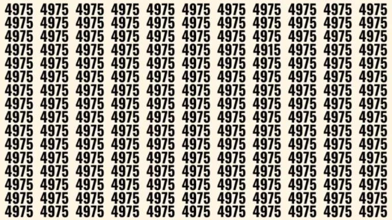 Optical Illusion: Can you find 4915 among 4975 in 10 Seconds?