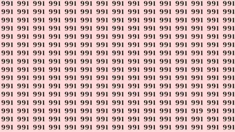 Optical Illusion: Can you find 919 among 991 in 8 Seconds? Explanation and Solution to the Optical Illusion