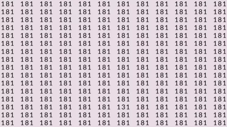 Optical Illusion Challenge: If you have eagle eyes find 131 among 181 in 5 Seconds?