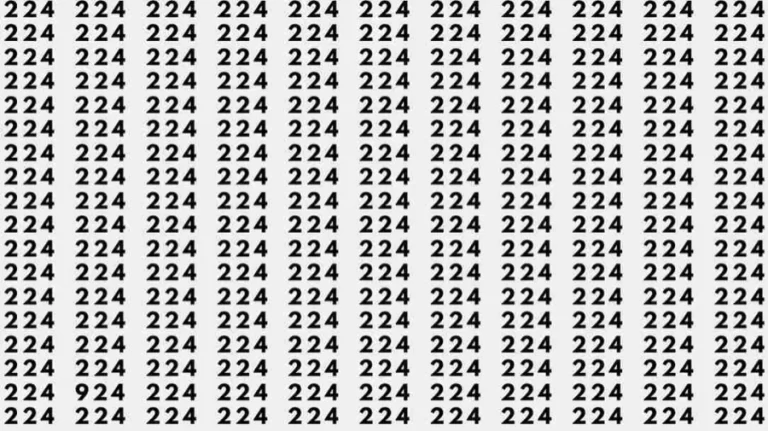 Optical Illusion Challenge: If you have sharp eyes find 924 among 224 in 10 Seconds?