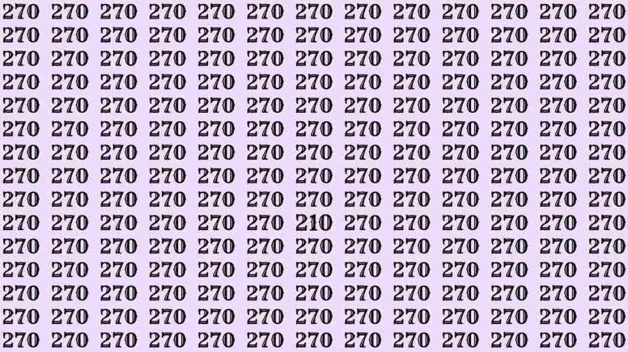 Optical Illusion: If you have eagle eyes find 210 among 270 in 8 Seconds?