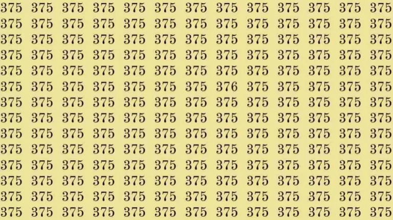 Optical Illusion: If you have eagle eyes find 376 among 375 in 5 Seconds?