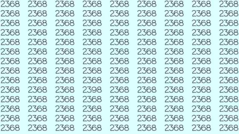 Optical Illusion: If you have hawk eyes find 2398 among 2368 in 5 Seconds?