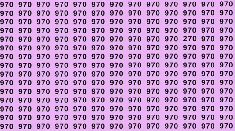 Optical Illusion: If you have hawk eyes find 270 among 970 in 10 Seconds?