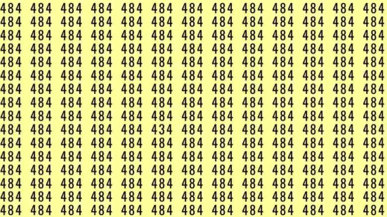 Optical Illusion: If you have hawk eyes find 434 among 484 in 06 Seconds?