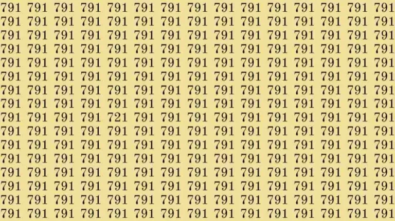 Optical Illusion: If you have hawk eyes find 721 among 791 in 08 Seconds?