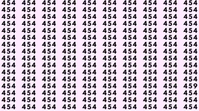 Optical Illusion: If you have sharp eyes find 459 among 454 in 10 Seconds?