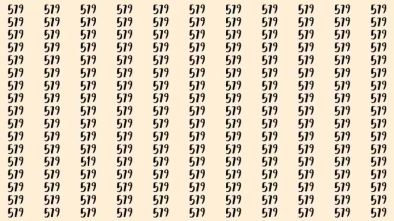 Optical Illusion: If you have sharp eyes find 519 among 579 in 10 Seconds?