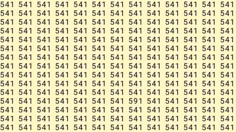 Optical Illusion: If you have sharp eyes find 591 among 541 in 10 Seconds?