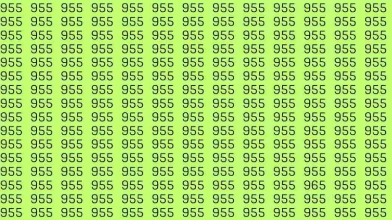 Optical Illusion: If you have sharp eyes find 965 among 955 in 10 Seconds?