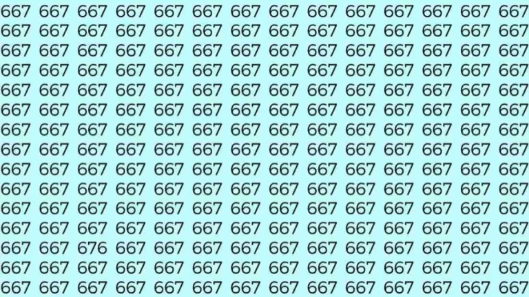 Optical Illusion Test: Can you find 676 among 667 in 8 Seconds? Explanation and Solution to the Optical Illusion