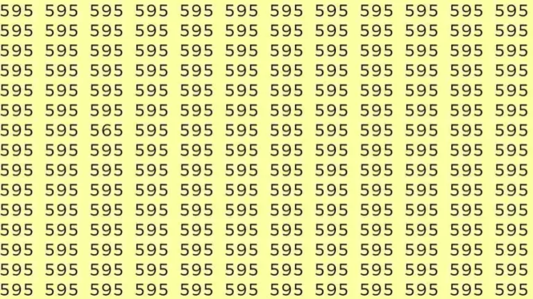 Optical Illusion Test: If you have sharp eyes find 565 among 595 in 10 Seconds?