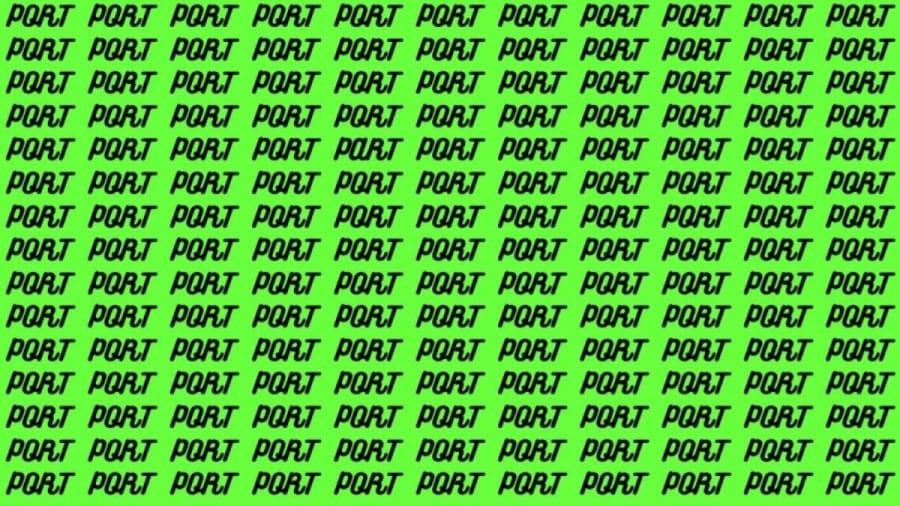 Brain Test: If you have Sharp Eyes Find the Word Part among Port in 20 Secs