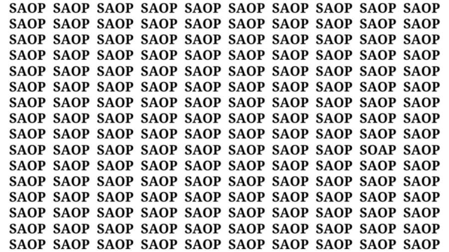 Brain Test: If you have Sharp Eyes Find the Word Soap in 15 Secs