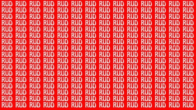 Observation Brain Test: If you have Eagle Eyes Find the Word Rod among Rud in 12 Secs