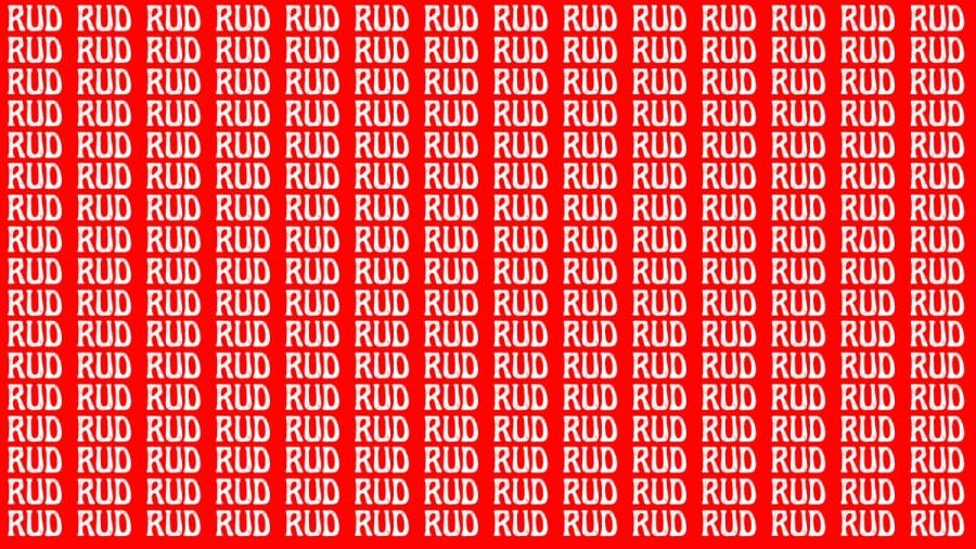 Observation Brain Test: If you have Eagle Eyes Find the Word Rod among Rud in 12 Secs