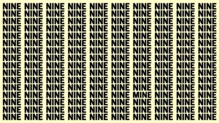 Optical Illusion Brain Test: If you have Hawk Eyes find the Word Mine among Nine in 18 Secs