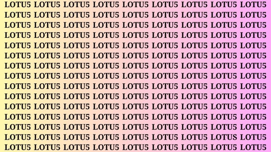 Brain Test: If you have Eagle Eyes Find the word Lotus in 15 Secs