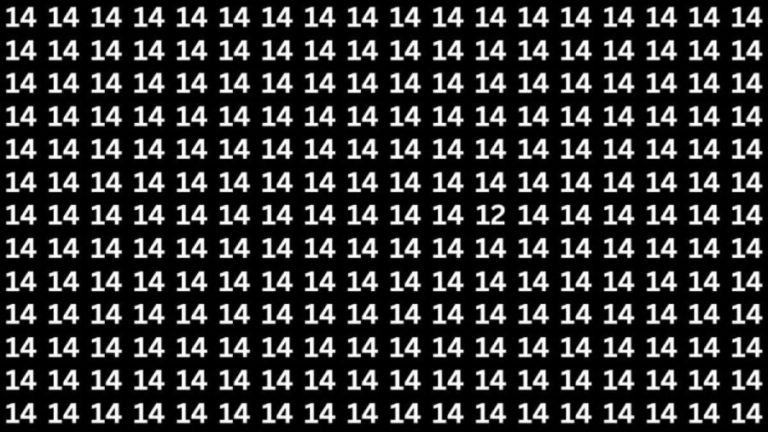 Optical Illusion: If you have Eagle Eyes Find the Number 12 among 14 in 15 Secs