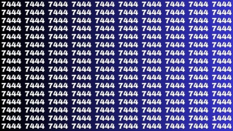 Observation Skills Test: If you have Keen Eyes Find the Number 1444 among 7444 in 15 Secs