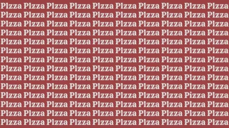 Optical Illusion: If you have Eagle Eyes find the Word Pizza in 15 Secs