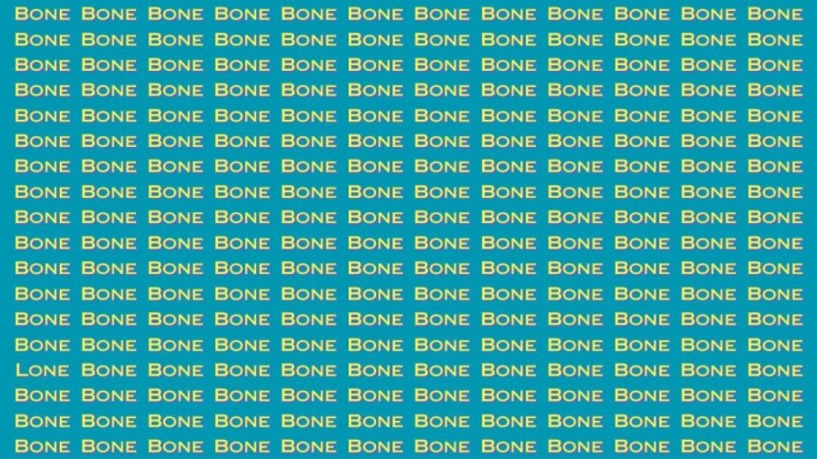 Brain Teaser: If you have Eagle Eyes Find Lone among Bone in 20 Secs