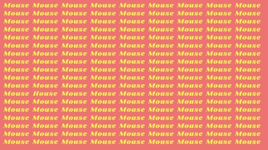 Brain Teaser: If you have Hawk Eyes Find House among Mouse in 18 Seconds