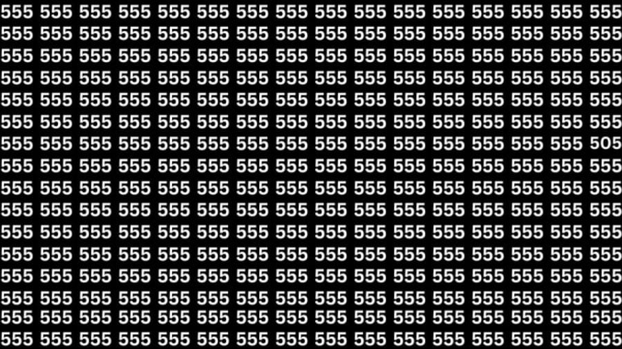 Brain Test: Can you find the Number 505 among 555 in 15 seconds?