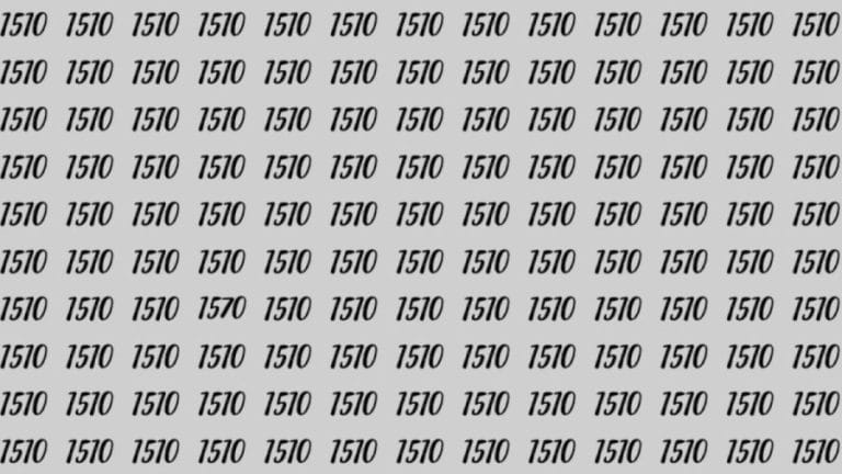 Can You Spot 1570 among 1510 in 30 Seconds? Explanation And Solution To The Optical Illusion