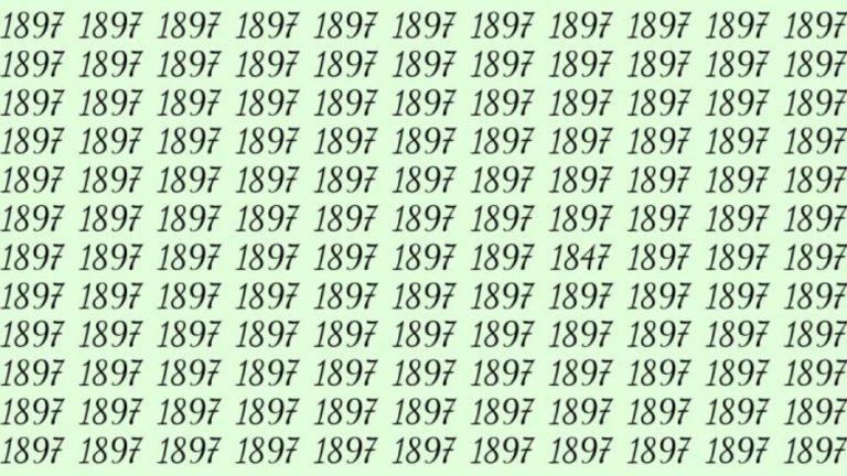 Can You Spot 1847 among 1897 in 30 Seconds? Explanation and Solution to the Optical Illusion