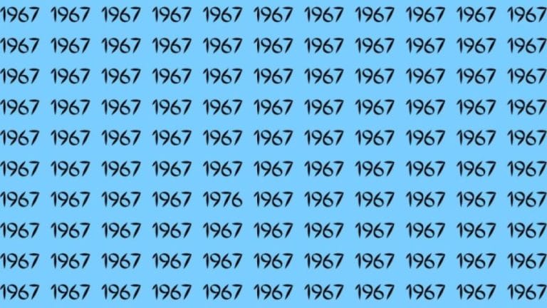 Can You Spot 1976 among 1967 in 20 Seconds? Explanation and Solution to the Optical Illusion