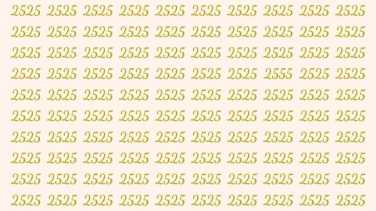 Can You Spot 2555 among 2525 in 15 Seconds? Explanation and Solution to the Optical Illusion