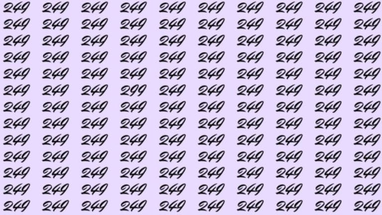 Can You Spot 299 among 249 in 30 Seconds? Explanation And Solution To The Optical Illusion