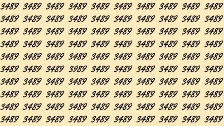 Can You Spot 3989 among 3489 in 30 Seconds? Explanation And Solution to the Optical Illusion