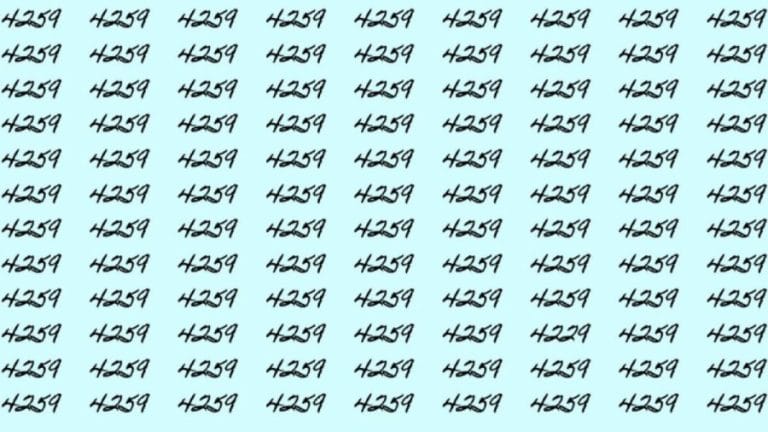 Can You Spot 4229 among 4259 in 30 Seconds? Explanation And Solution To The Optical Illusion