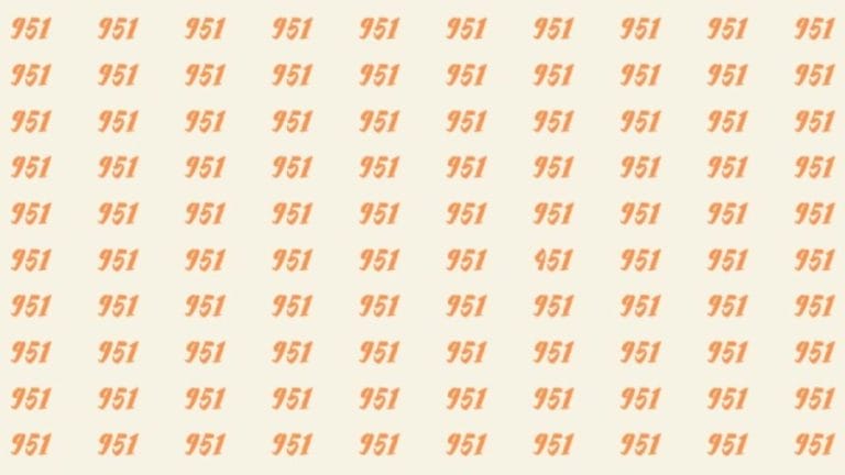 Can You Spot 451 among 951 in 20 Seconds? Explanation and Solution to the Optical Illusion