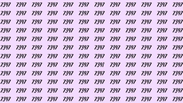 Can You Spot 7391 among 7397 in 30 Seconds? Explanation And Solution To The Optical Illusion