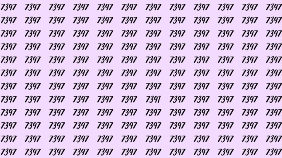 Can You Spot 7391 among 7397 in 30 Seconds? Explanation And Solution To The Optical Illusion