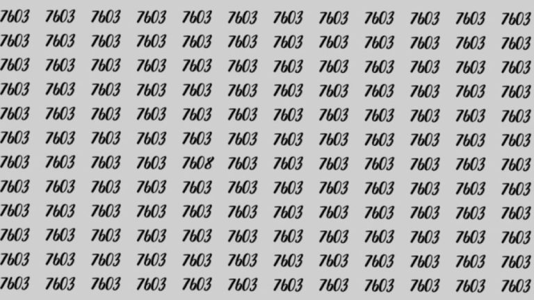 Can You Spot 7608 among 7603 in 30 Seconds? Explanation and Solution to the Optical Illusion