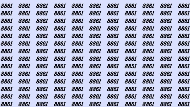 Can You Spot 8851 among 8861 in 15 Seconds? Explanation and Solution to the Optical Illusion