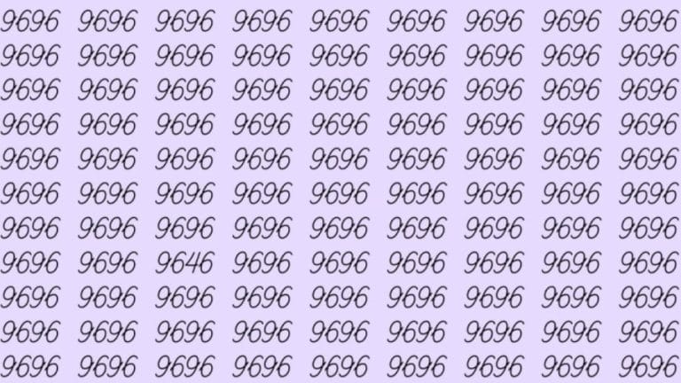 Can You Spot 9646 among 9696 in 30 Seconds? Explanation And Solution To The Optical Illusion