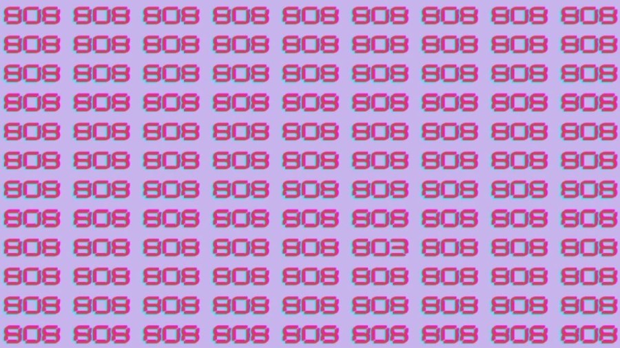 Observation Brain Test: Can you find the number 803 among 808 in 10 seconds?