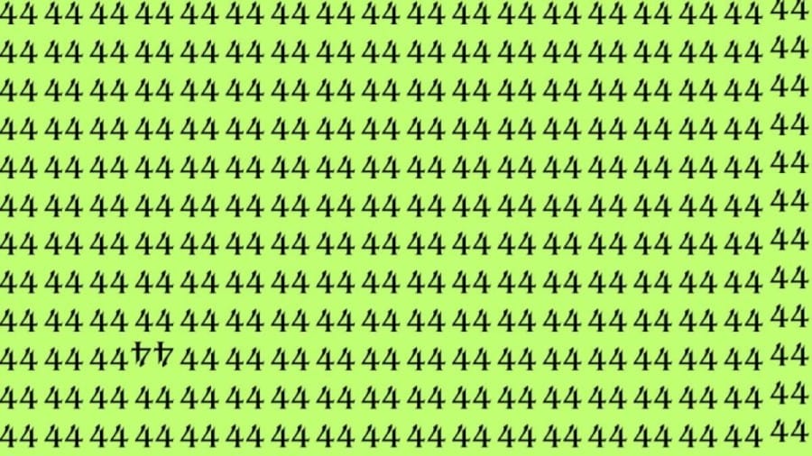 Observation Skills: Can you find the inverted 44 number using your sharp eyes?