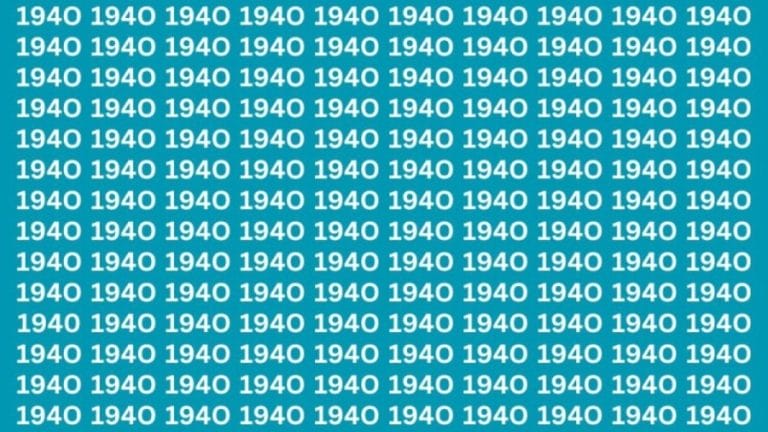 Observation Skills: Can you find the number 1940 in less than 10 secs?