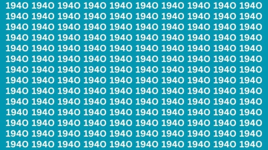 Observation Skills: Can you find the number 1940 in less than 10 secs?