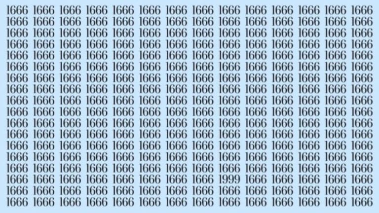 Observation Skills Test: Can you find the number 1999 among 1666 in 12 seconds?